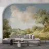 Painted Tuscan Landscape Wall Mural 8