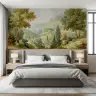 Painterly Verdant Hillside Scenic Wallpaper 8