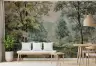 Painterly Forest River Verdant Valley Wall Mural 6