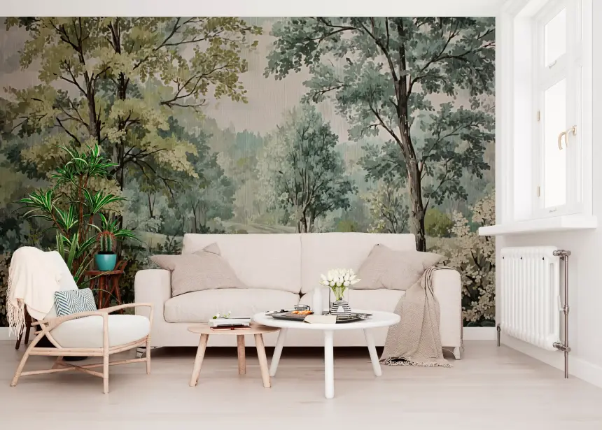 Woodland River Retreat Wall Mural