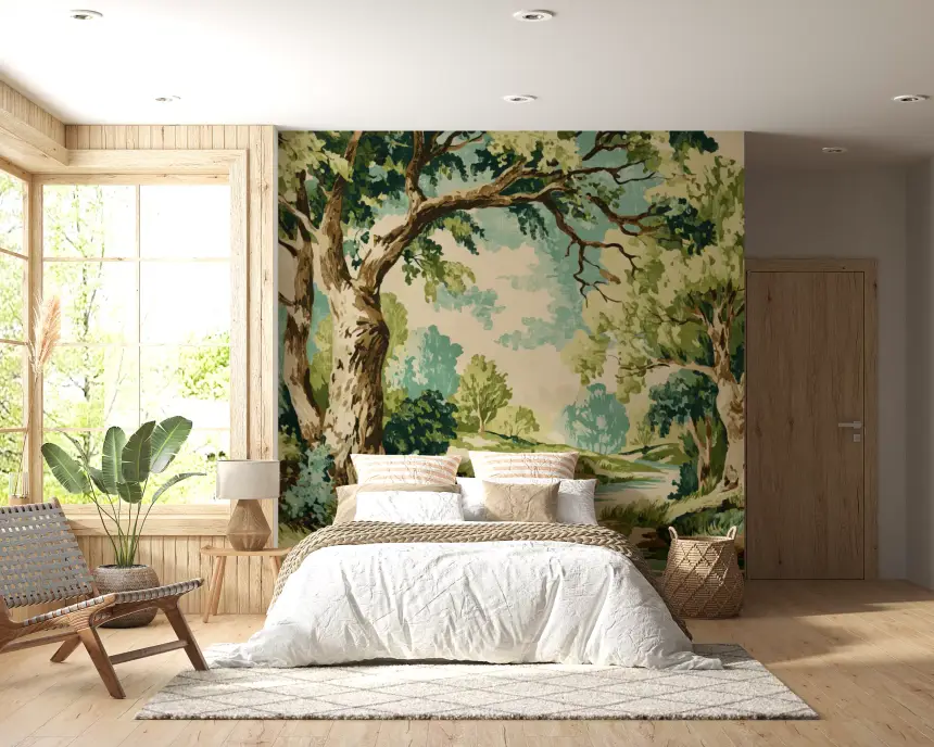 Tranquil Forest Stream Wall Mural