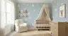 Whimsical Forest Animals Blue Nursery Wallpaper 8