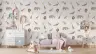 Playful Safari Animals Pattern Kids Wallpaper 6