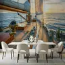 Sailing Yacht at Sunset Wall Mural 7