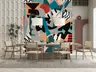 Dynamic Abstract Geometric Pattern Wall Mural 6