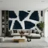 Indigo Brushstroke Wall Mural 6