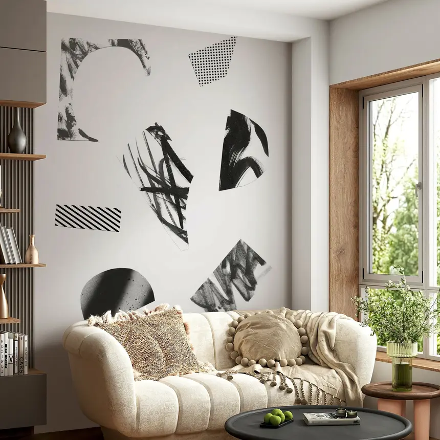 Ink Shapes Wall Mural