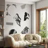 Modern Abstract Black and White Ink Art Wall Mural 7