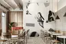 Modern Abstract Black and White Ink Art Wall Mural 6