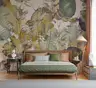 Abstract Botanical Leaf Overlay Wall Mural 8