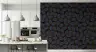 Dark Blue Leaf Pattern Wallpaper 8
