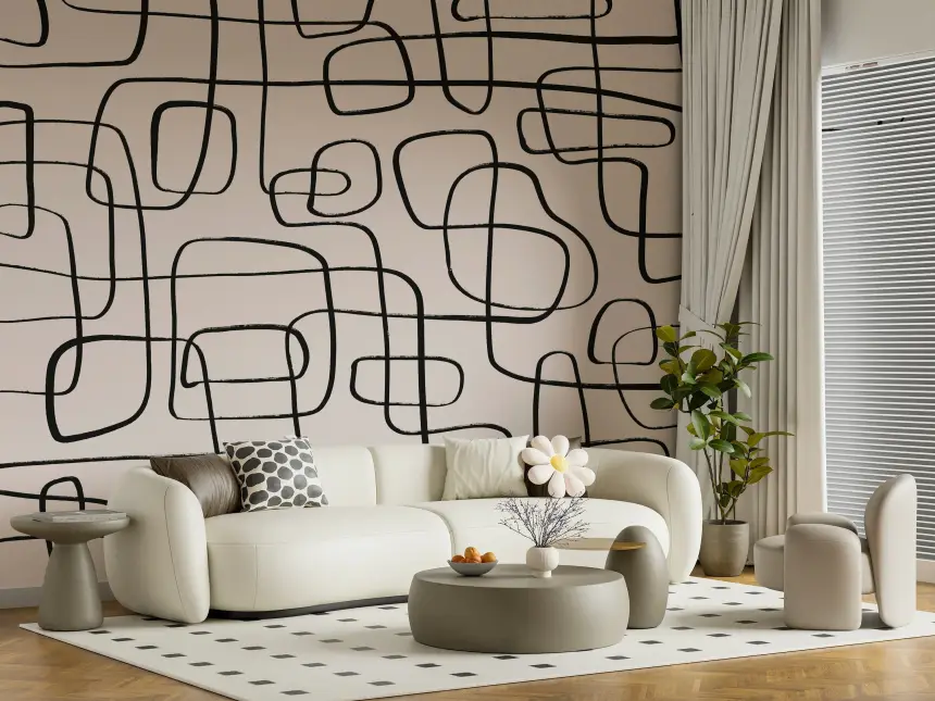 Wandering Lines Wall Mural - 2372010