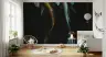 Golden and Teal Koi Fish Wall Mural 6
