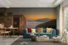 Coastal Village Sunset Wall Mural 8