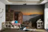 Coastal Village Sunset Wall Mural 7