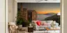 Coastal Village Sunset Wall Mural 6