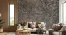 Natural Lichen Covered Stone Grey Pink Wallpaper 8