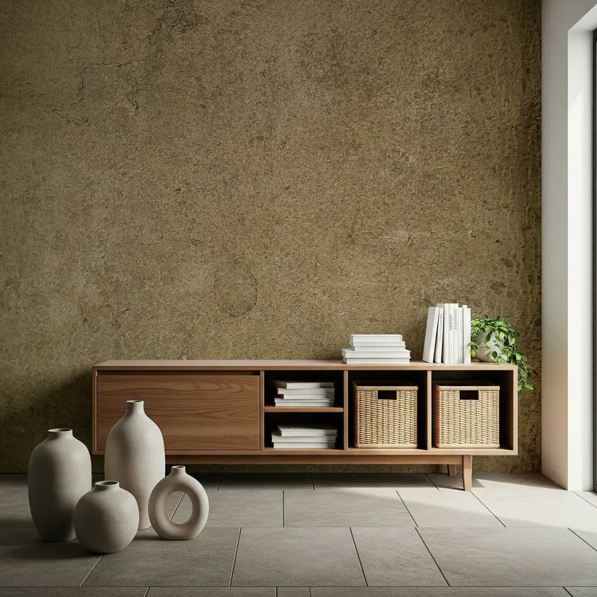 Aged Leather - Chamois Wall Mural