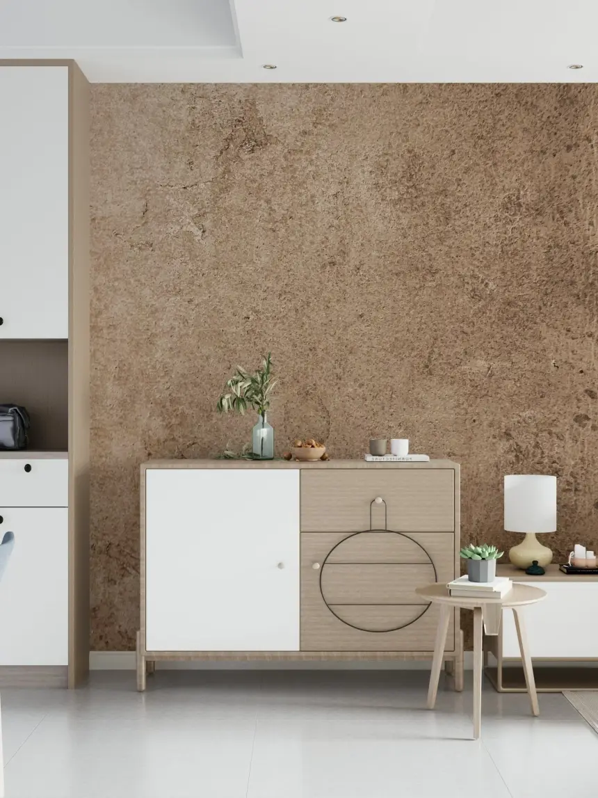 Aged Leather - Peach Wall Mural