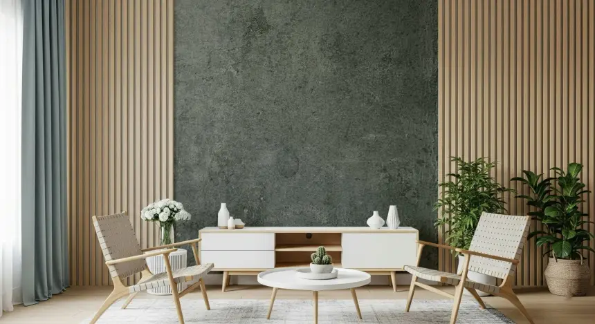 Aged Leather - Petrol Wall Mural