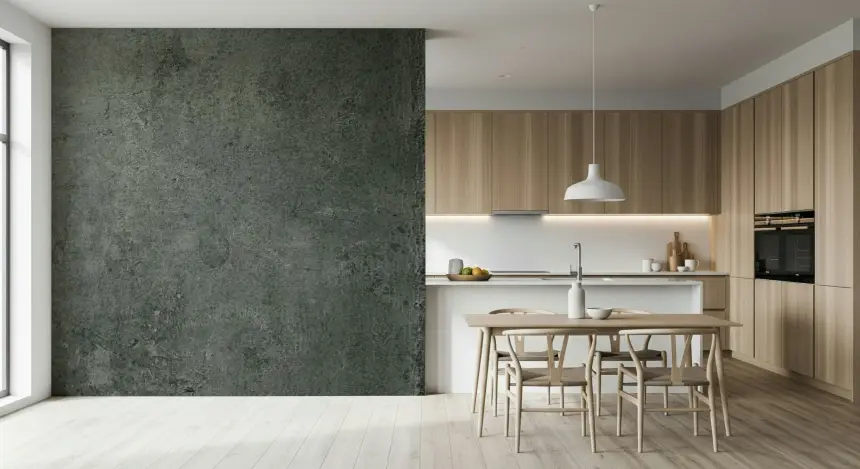 Aged Leather - Petrol Wall Mural