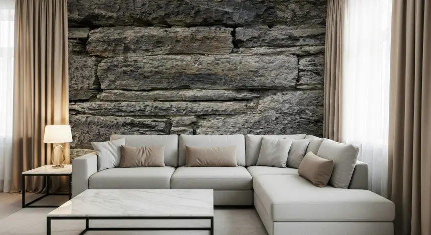 Aged Stone Wall Mural -2566573