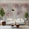 Misty Mauve Allium Flower Underside Wallpaper Mural 7