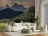 Alpine Chapel Mountain Landscape Wall Mural 8