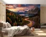 Mountain Road Autumn Landscape Wall Mural 8