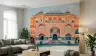 Amber Palace Regal Facade Teal Accents Wallpaper Mural 7