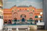 Amber Palace Regal Facade Teal Accents Wallpaper Mural 6