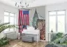 Chrysler Building American Flag Wall Mural 8