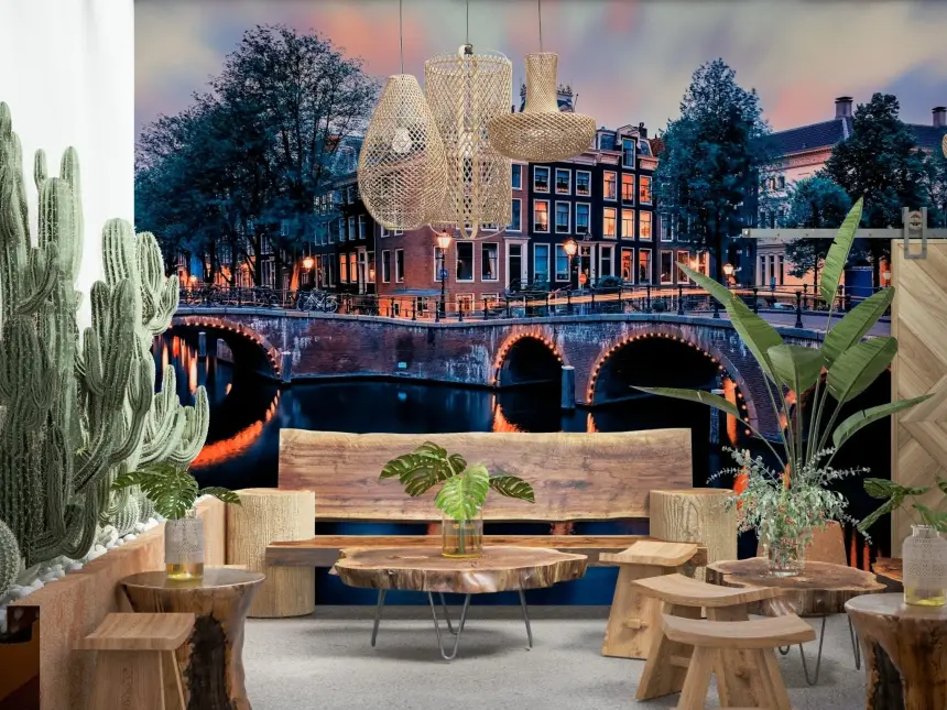 Amsterdam Twilight Wall Mural