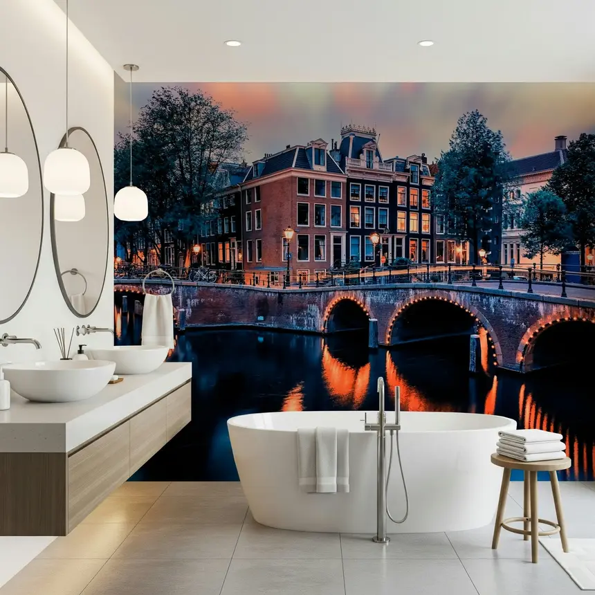 Amsterdam Twilight Wall Mural