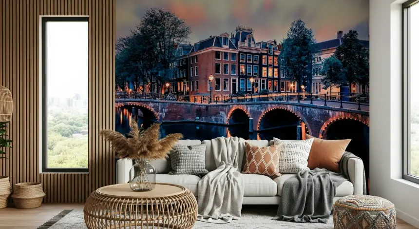 Amsterdam Twilight Wall Mural