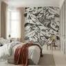 Monochrome Mountain Range Wall Mural 7