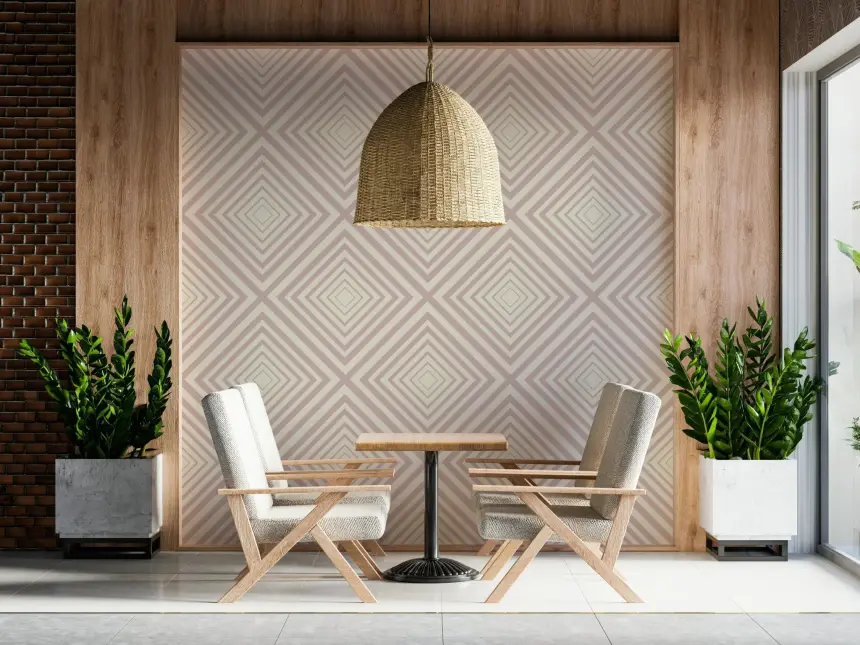 Angled Stripes Wallpaper
