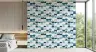 Coastal Blue Geometric Quadrant Pattern Wallpaper 7