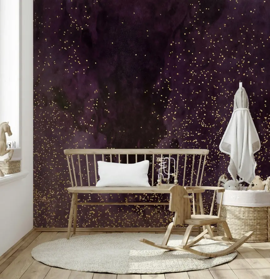 Aubergine Galaxy Wall Mural
