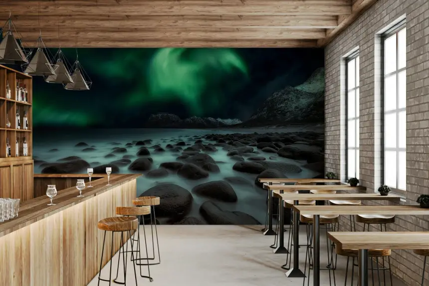 Mystic Shore Lights Wall Mural -804194