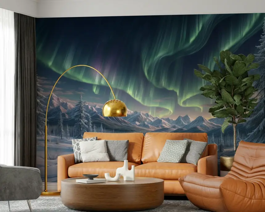 Aurora's Winter Dance Wall Mural