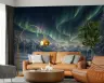 Northern Lights Winter Landscape Wall Mural 6