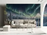 Northern Lights Winter Landscape Wall Mural 8