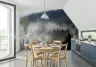 Verdant Forest Peaks Veiled in Fog Wallpaper Mural 7