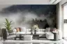 Verdant Forest Peaks Veiled in Fog Wallpaper Mural 6