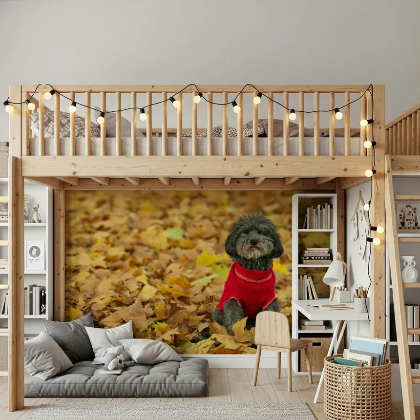 Autumn Pup Wall Mural