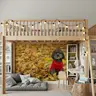 Dog in Red Sweater Autumn Leaves Wall Mural 8