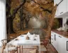 Autumn Forest Road Wall Mural 7