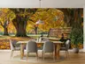 Autumn Park Bench Scenic Wall Mural 6