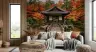 Japanese Garden Autumn Bridge Wall Mural 6